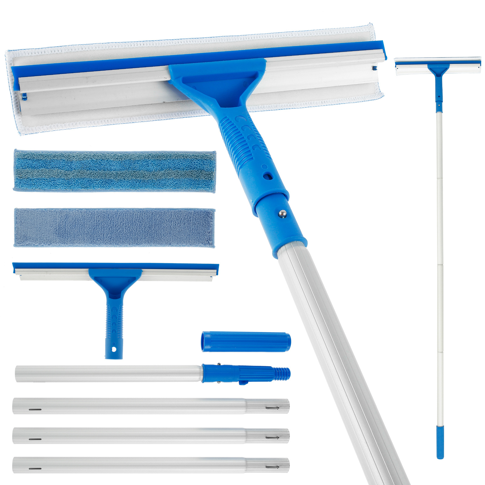1 Window Squeegee Wiper With Long Handle And 2 Microfiber Pads, Window  Cleaner, Detachable Silicone Squeegee Head, Multipurpose Cleaning Scraper  For Window, Tile, Car Windshield, Mirror, Bathroom, Cleaning Supplies,  Cleaning Tool - Temu Bahrain
