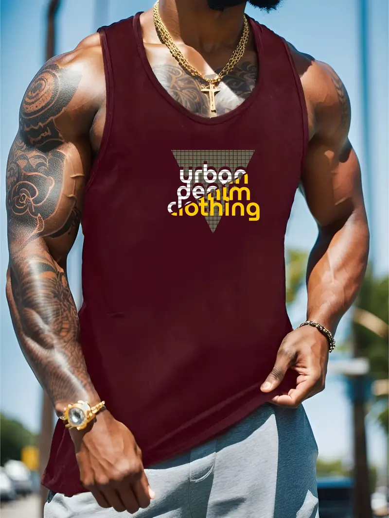 urban Denim Clothing' Print Men's A Shirts, Casual Breathable