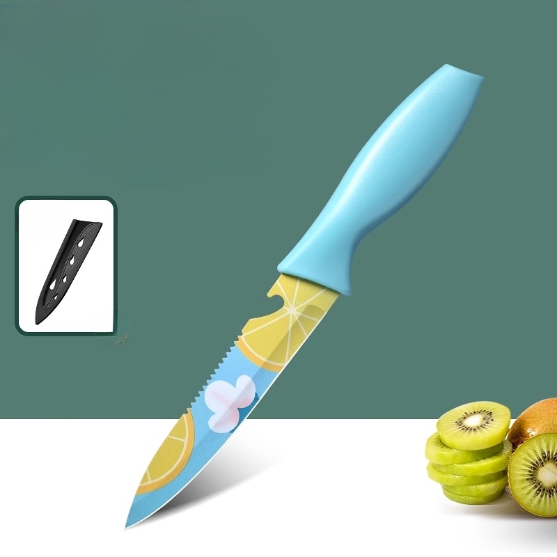 Stainless Steel & Plastic Fruit Cutting Knife, For Home