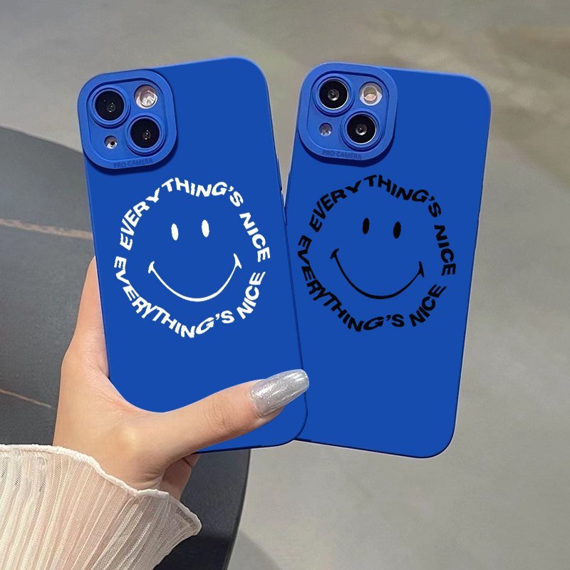 TEMU 2pcs Silicone Phone Cases Matte Blue Shockproof Soft Cover Case For Iphone 11 14 Pro Max Xr Xs 7 8 6 Plus Mini
