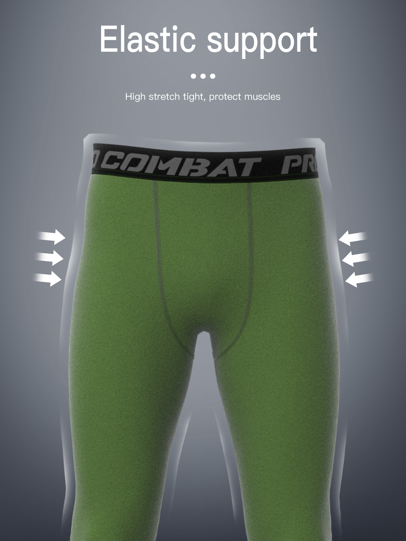 Mens Compression Pants with Shorts Running Sports Cropped Trousers