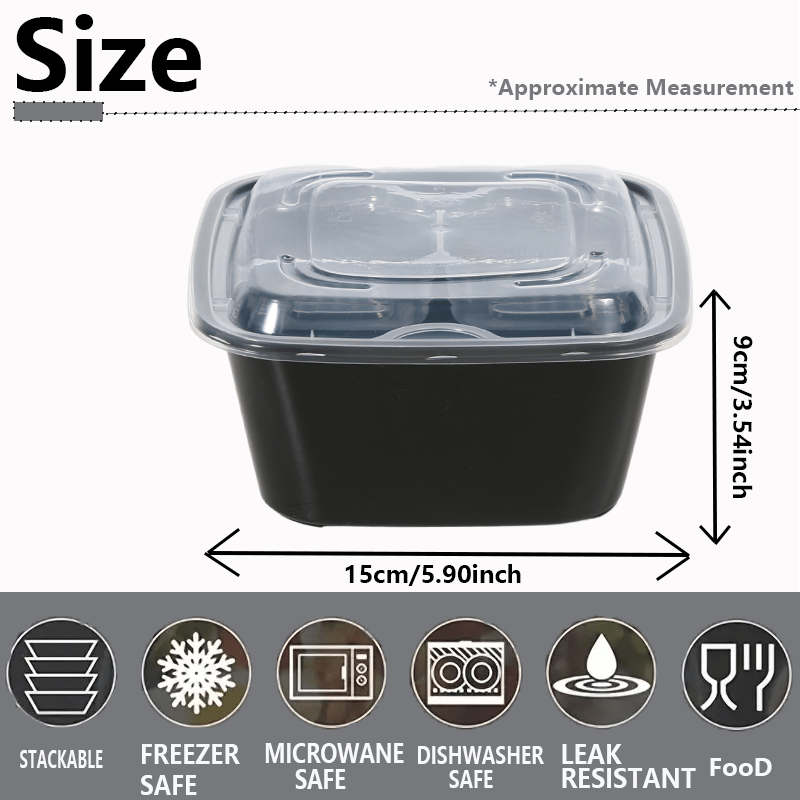 Meal Prep Containers With Lids, 3 Compartments Plastic Food Storage  Containers, Disposable Lunch Boxes, Bento Boxes, Kitchen Accessories - Temu