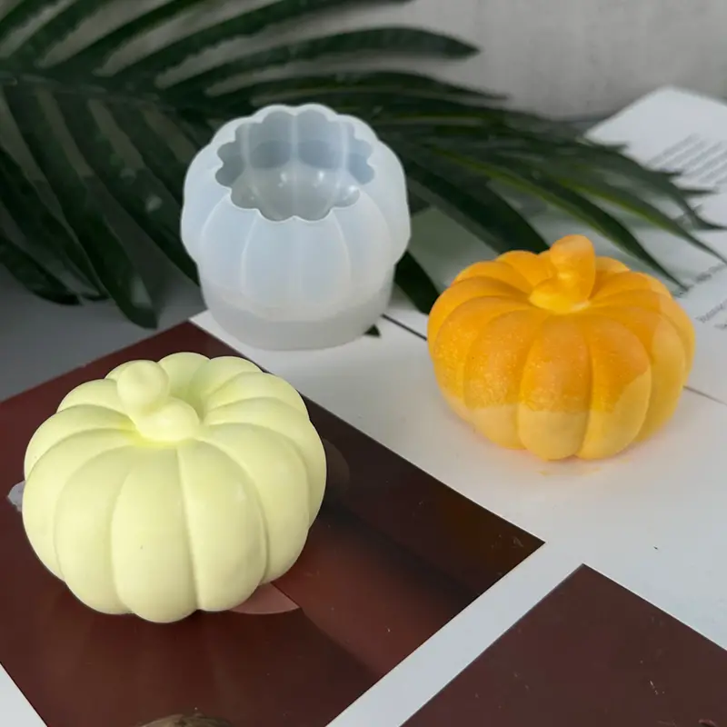 Candle Jar Molds Pumpkin Silicone Concrete Molds For Candle - Temu