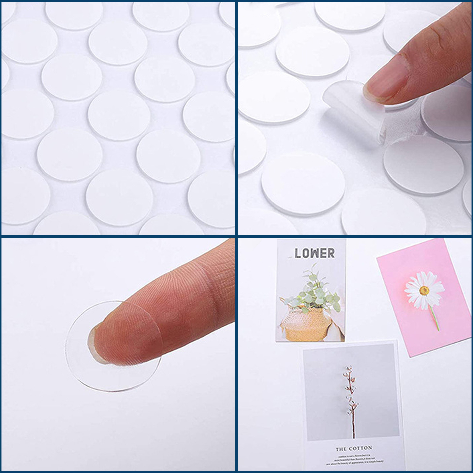 20mm Round Adhesive Points Strong Tape Traceless Dispenser Craft Metal Plastic