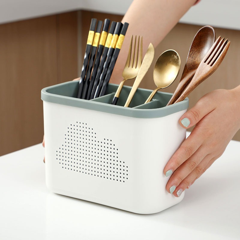 Knife holder Multi-Function Utensil stand Knife Block PP Flatware Drainer  Storage Box Spoon Fork Kitchen Organizer Rack