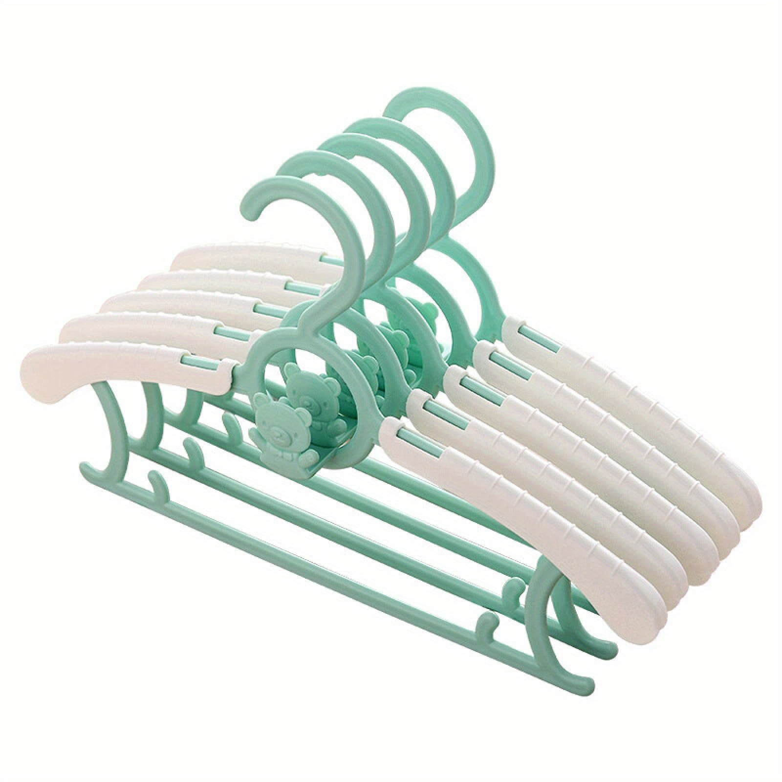 30 Pack Kids Hangers,Childrens Durable Plastic Infant Hangers for Kids Clothes,Non-Slip Baby Clothes Hangers,Extensible Toddler Hangers for Laundry