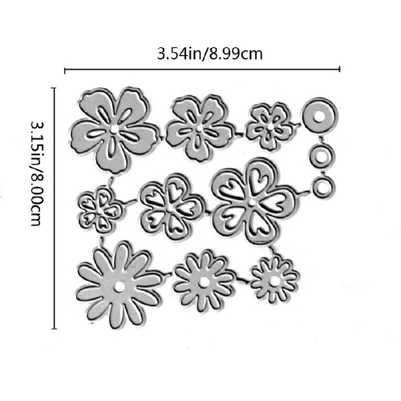 Daisy Flower Metal Cutting Die DIY Embossing Paper Dies for Card Making Template Making Die-Cut Thanksgiving Christmas Craft Molds