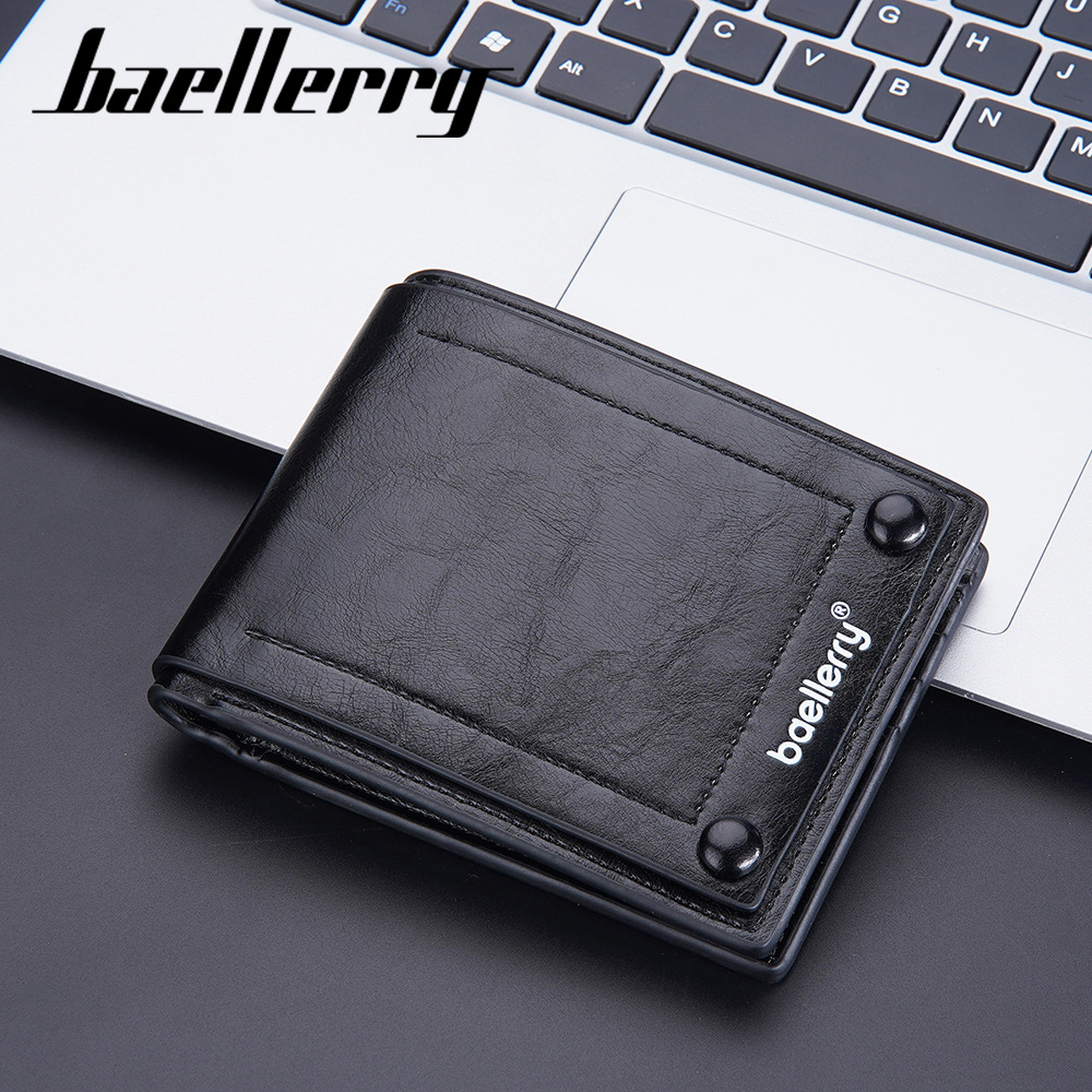 Men's Wallet Short Business Money Clip Horizontal Multi-card Wallet - Temu