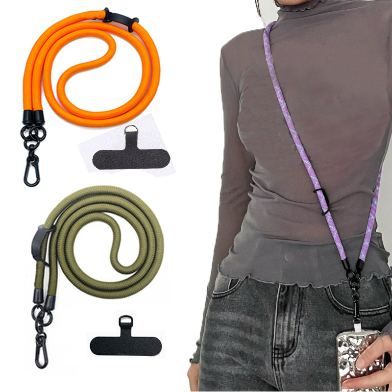 8mm, 1.2m Stylish Shoulder Strap Lanyard : Anti-Theft Necklace Cord for Trendy Mobile Phone Accessories, Christmas Gifts,Temu
