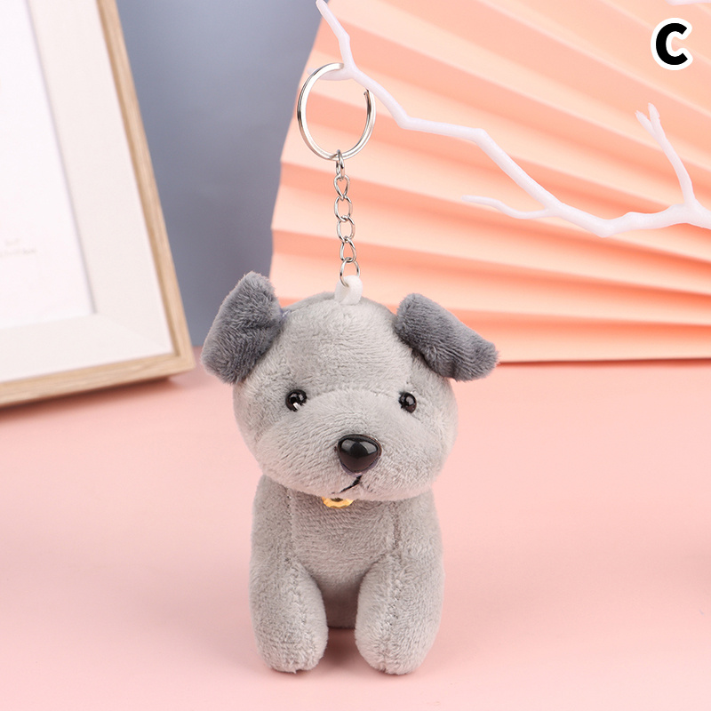 Fluffy on sale dog keychain