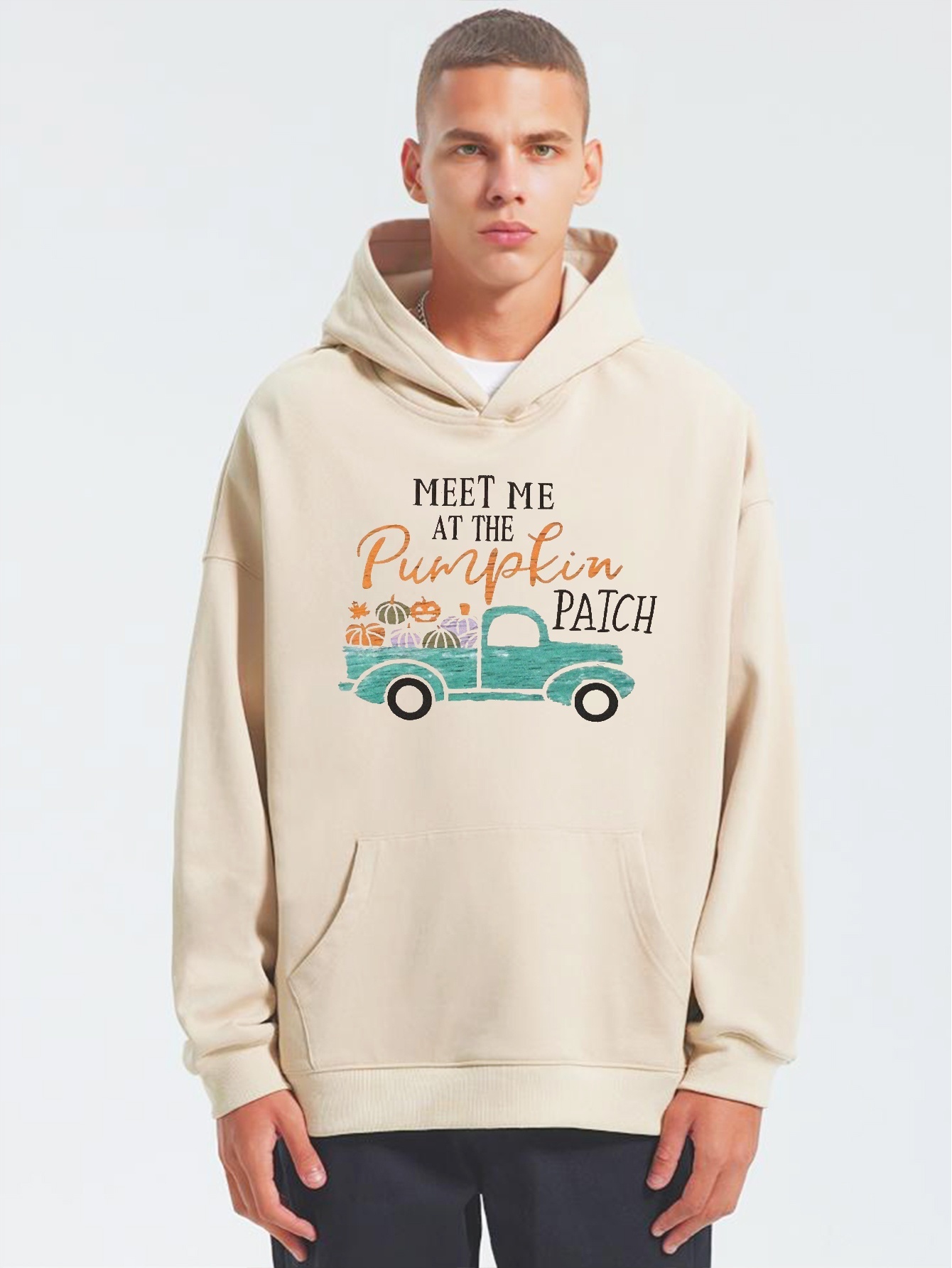 Temu Hooded Car Print Drawstring Sweatshirt, Men's Slight Stretch Streetwear Racing Pattern Cool Casual Graphic Design Pullover Kangaroo Pocket Fall