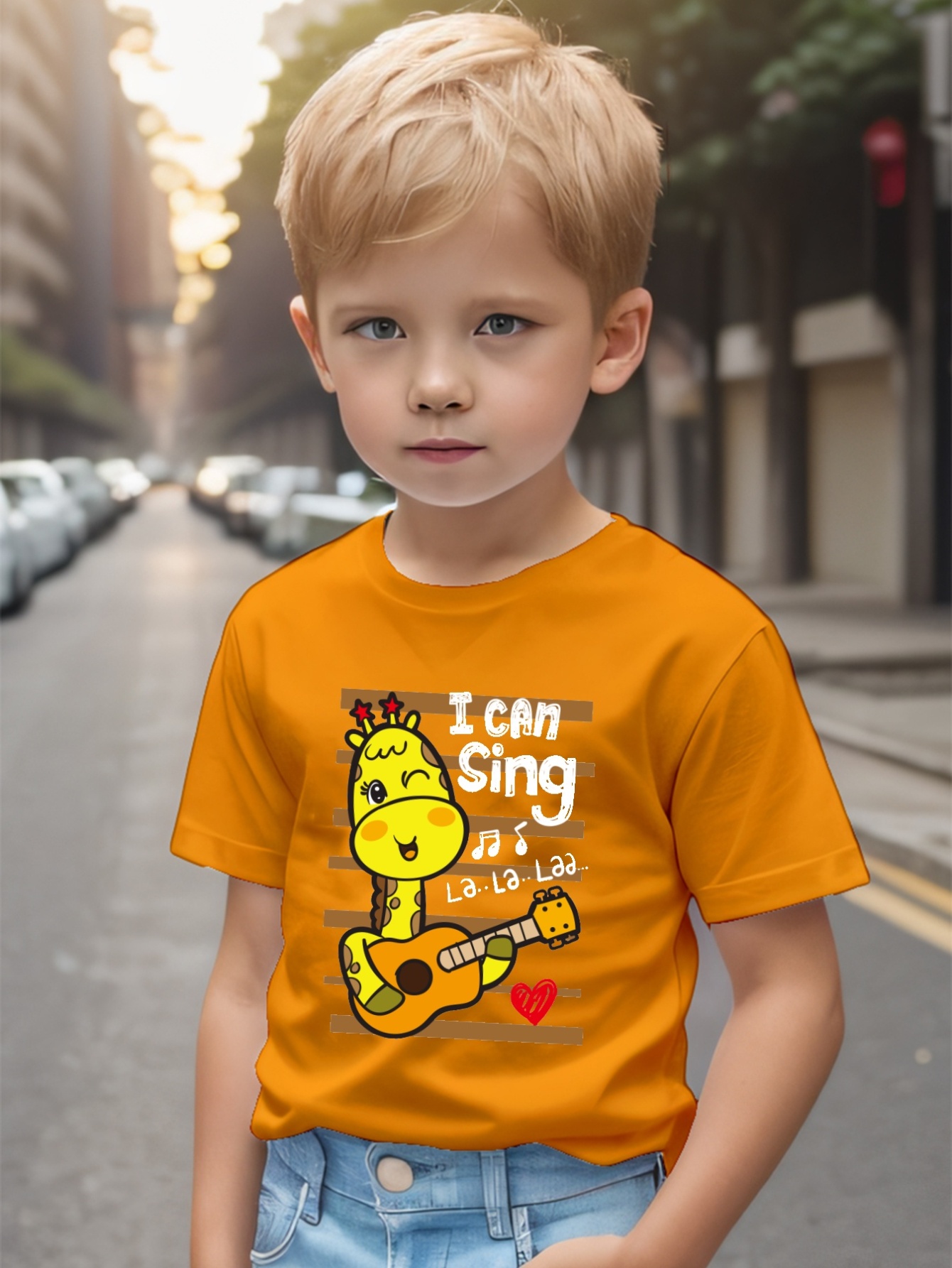 boys giraffe shirt