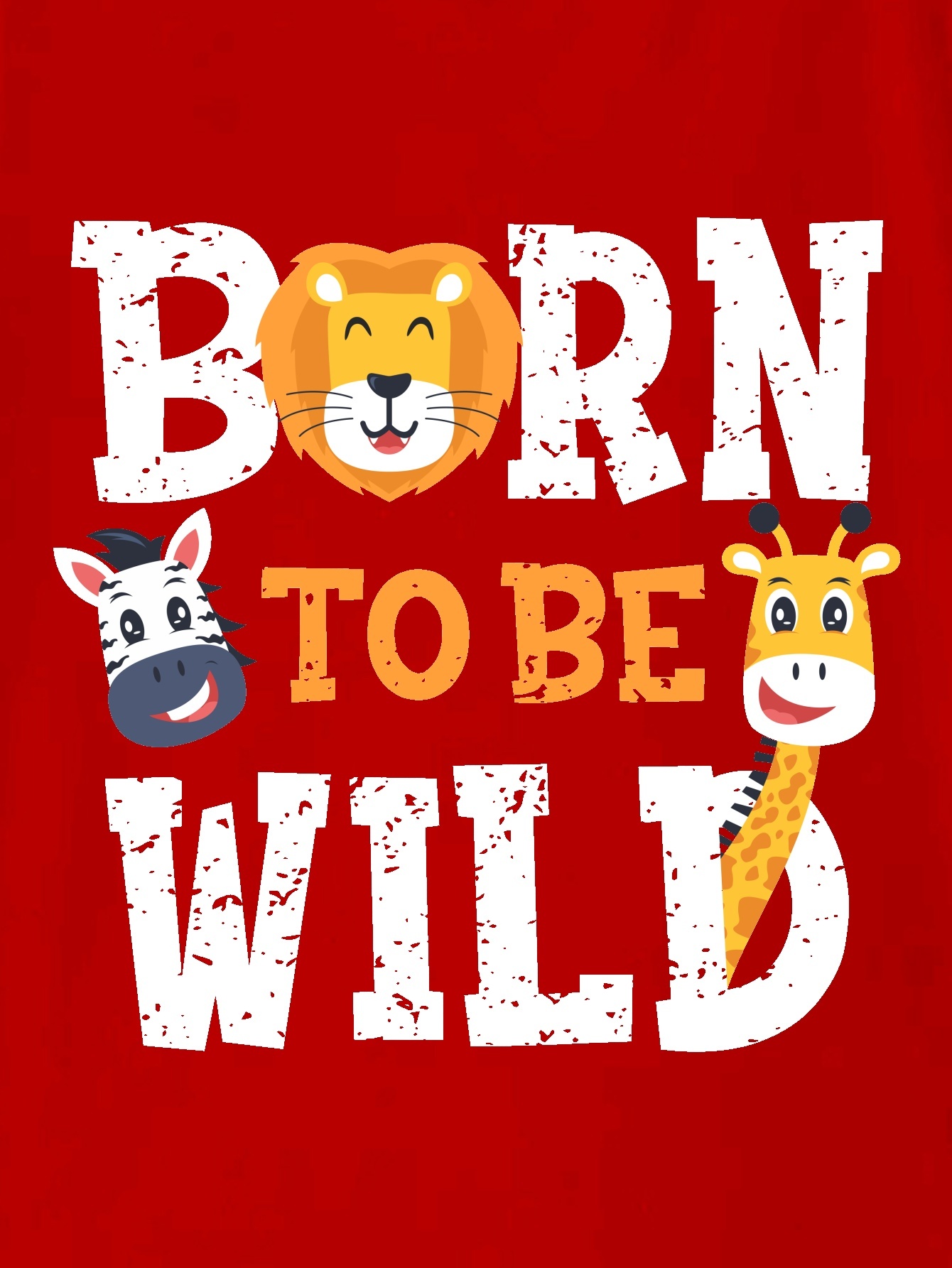 Cute Animals Born Wild Letter Print T Shirt Tees Kids Boys - Temu