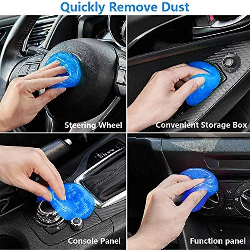 4pcs/Pack,Car Cleaning Gels,Universal Auto Detailing Tools Car Interior  Cleaner Putty, Dust Cleaning Mud For Keyboard, Camera, Printers, Calculator