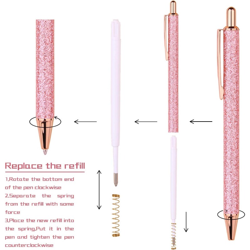 Ballpoint Pens Comfortable Writing Pens Metal Retractable - Temu