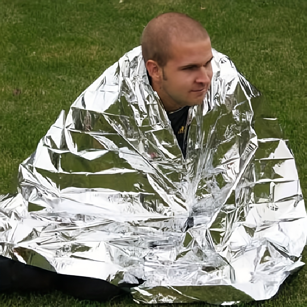 Outdoor First Aid Thermal Blanket 130 210 Double Sided Silver Survival  Blanket Sunscreen Blanket Emergency Blanket - Industrial u0026 Commercial -  Temu Japan