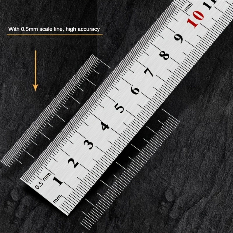 1 Pz 15 Cm 20 Cm 30 Cm 50 Cm Righello Dritto In Acciaio - Temu Italy