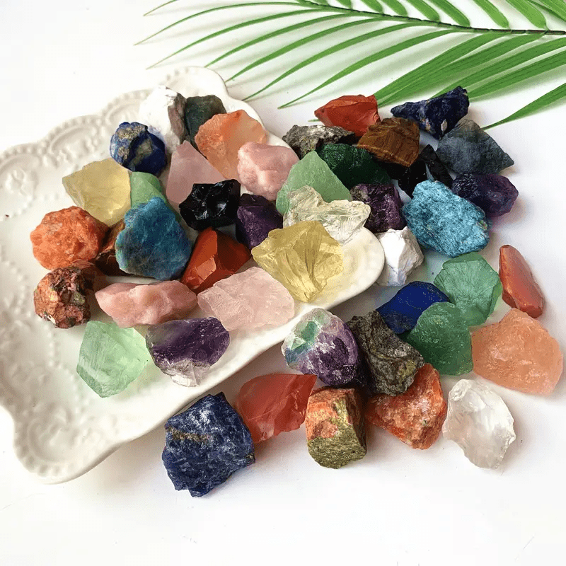 Random Mix Rare Natural Crystal Gemstones 20 Kinds Crystal - Temu