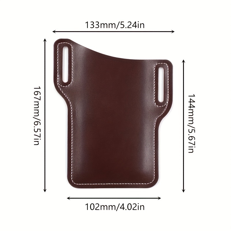 Portable Vintage Leather Belt Waist Bag Pack Men Tactical Multifunction  Holster Key Holder Mobile Phone Cigarette Tools Case