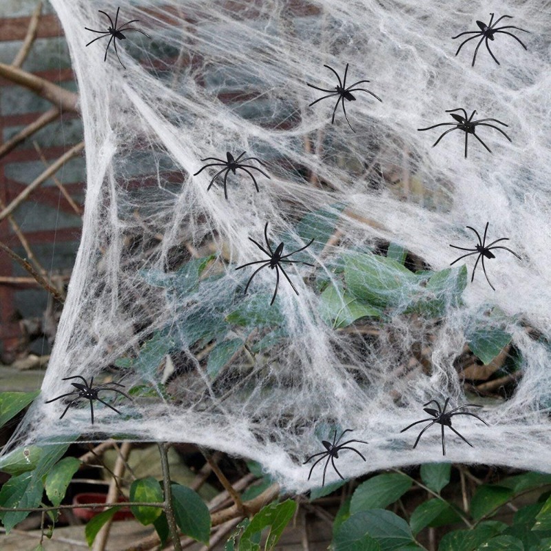 Gothic Punk Spider Webs Opening Ring Dark Animal Trick Toys