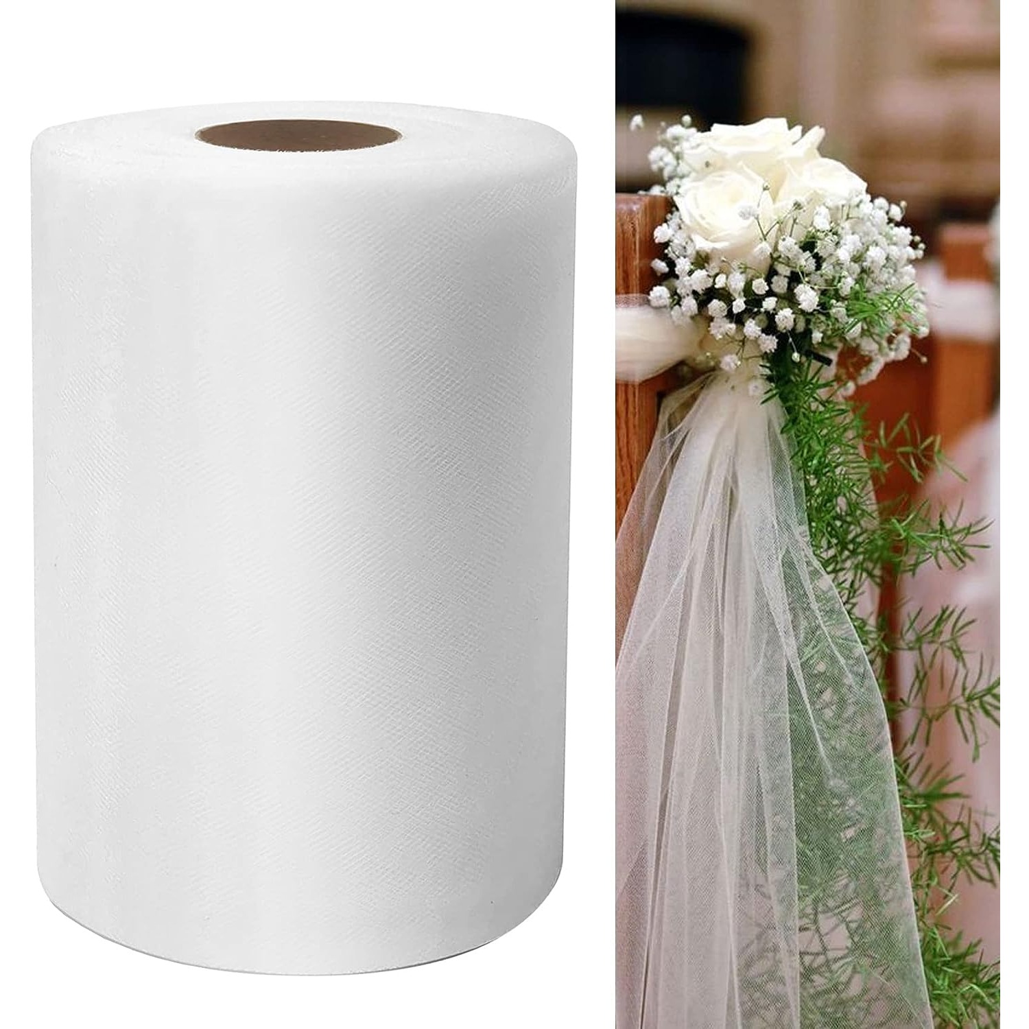 White Tulle Fabric Rolls Perfect For Tutu Skirts Weddings - Temu