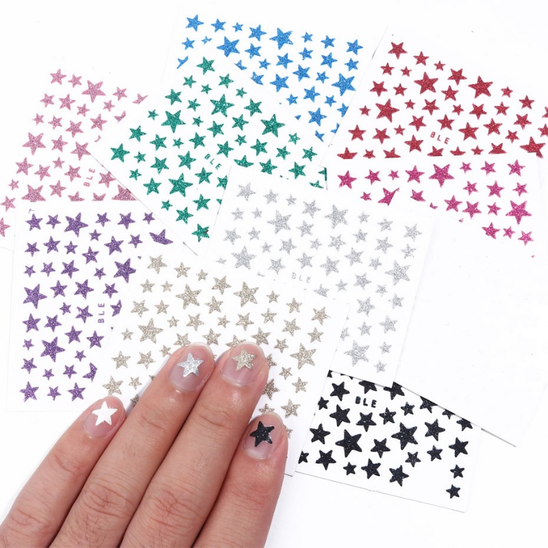 Small Glitter Star Stickers (10 Pcs.)