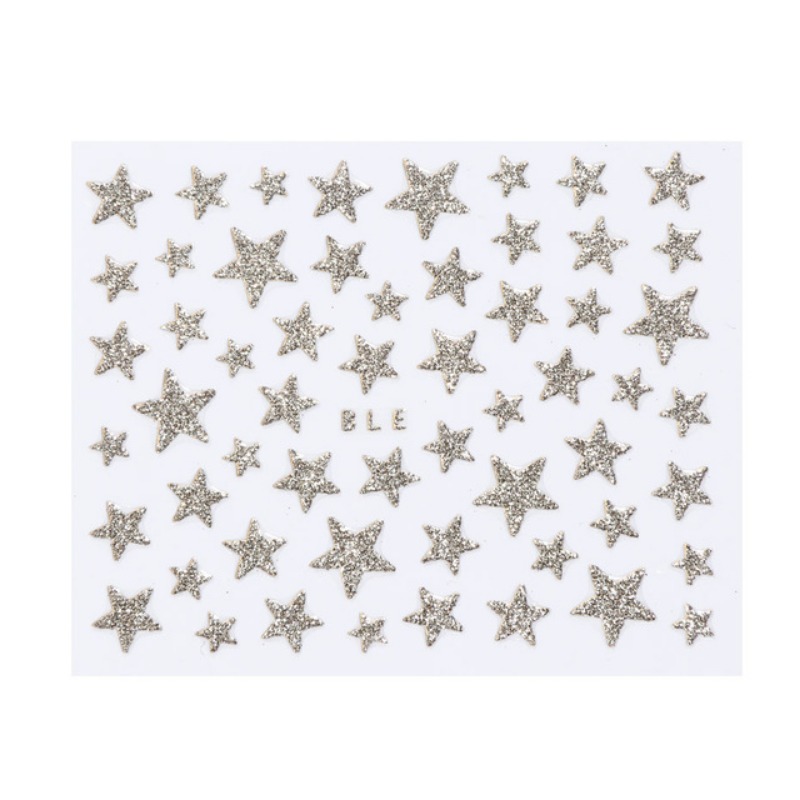 Trabsparent glitter star stickers