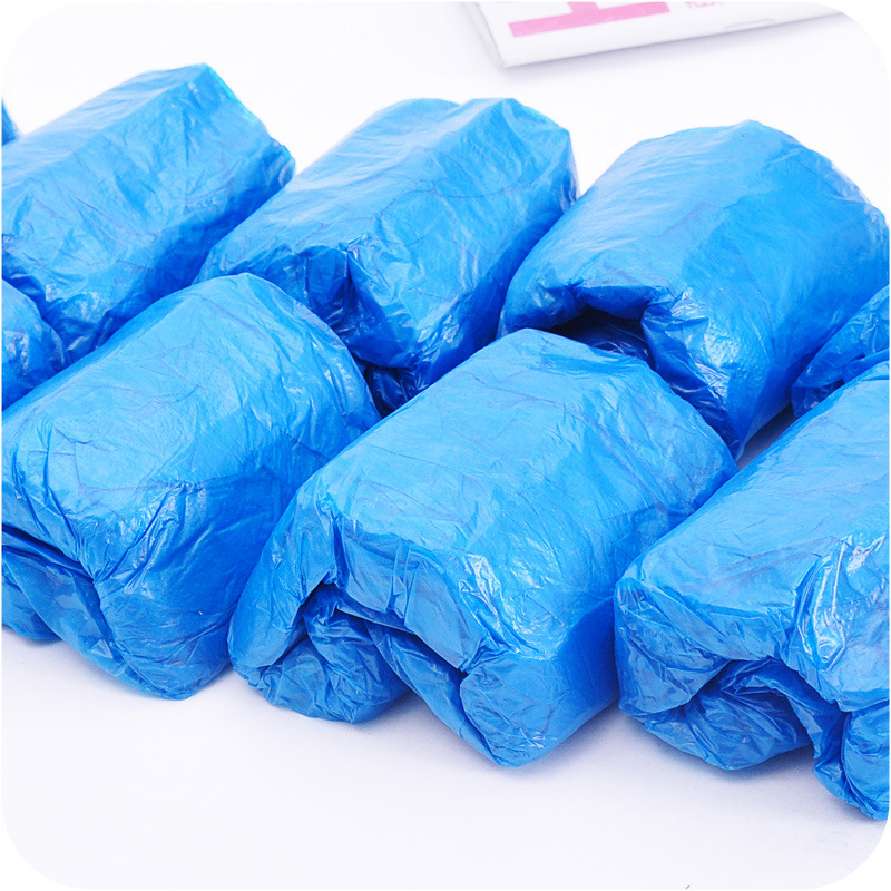 

100pcs Disposable Thickened Pe Plastic Shoe Covers, Dustproof And Waterproof Shoe Covers