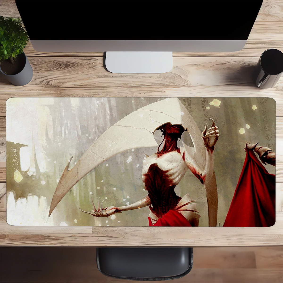 Demon Girl With Eye Playmat, Large Desk Mat, MTG Playmat Gaming Mousepad XL  Gaming Decor Gift for Gamer Desk Accessories Gamer Mat, Rakdos 