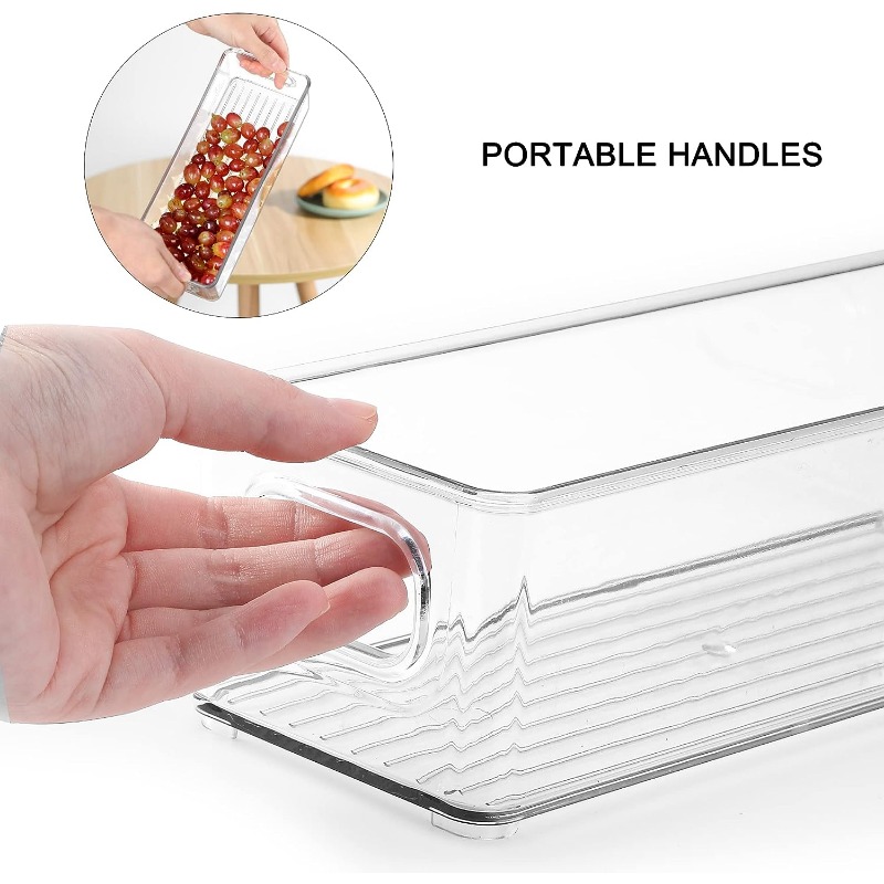 Stackable Plastic Food Storage Box with Handle - Cle