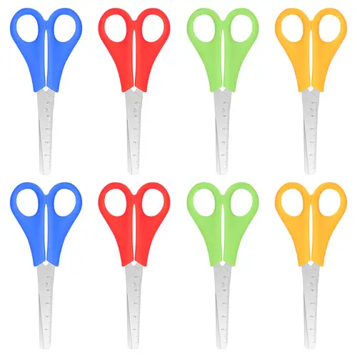 Anti-pinch Safety Scissors, All-plastic Straight Edge Scissors, Kindergarten  Scissors - Temu