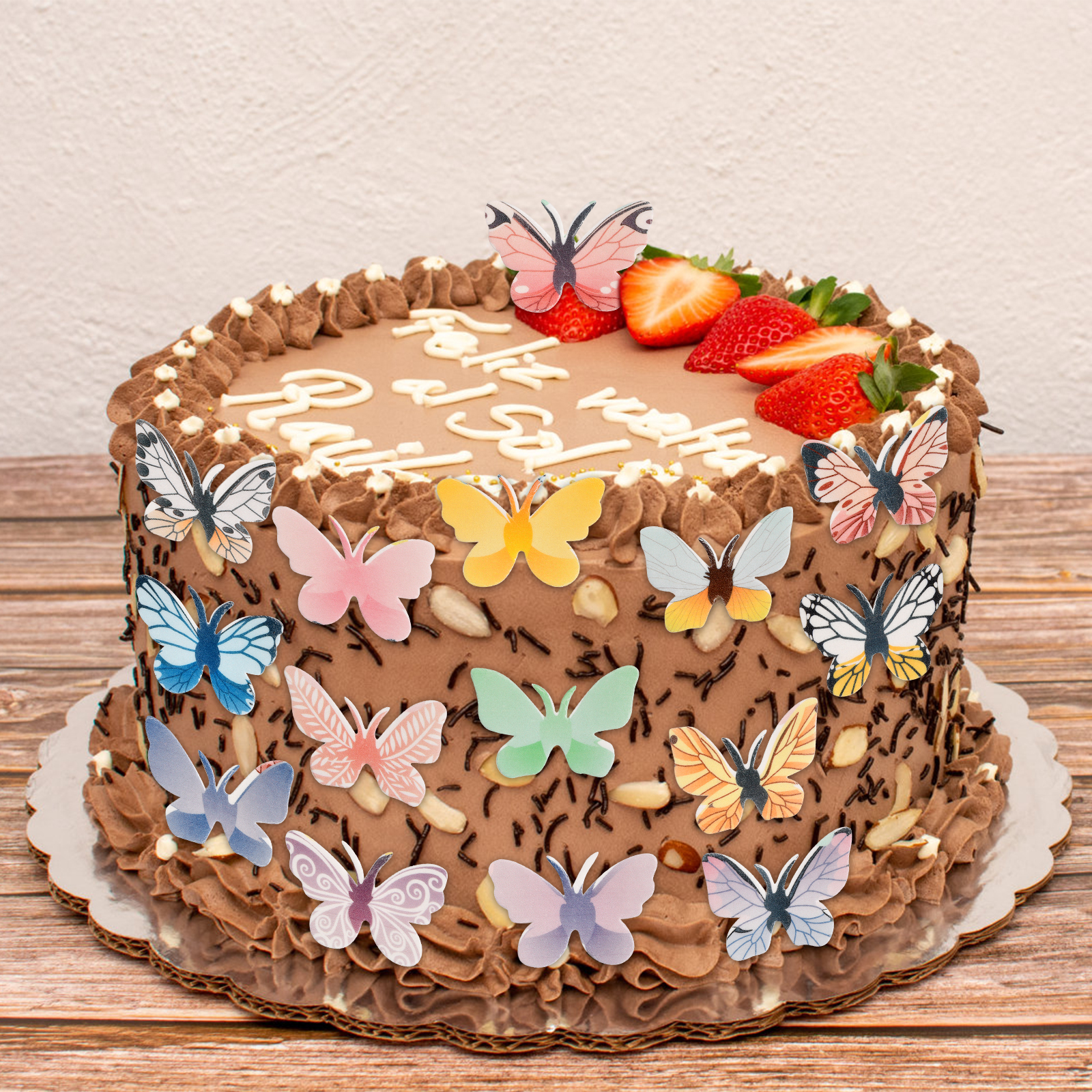 72pcs, Décoration De Gâteau Papillon Comestible, Toppers De