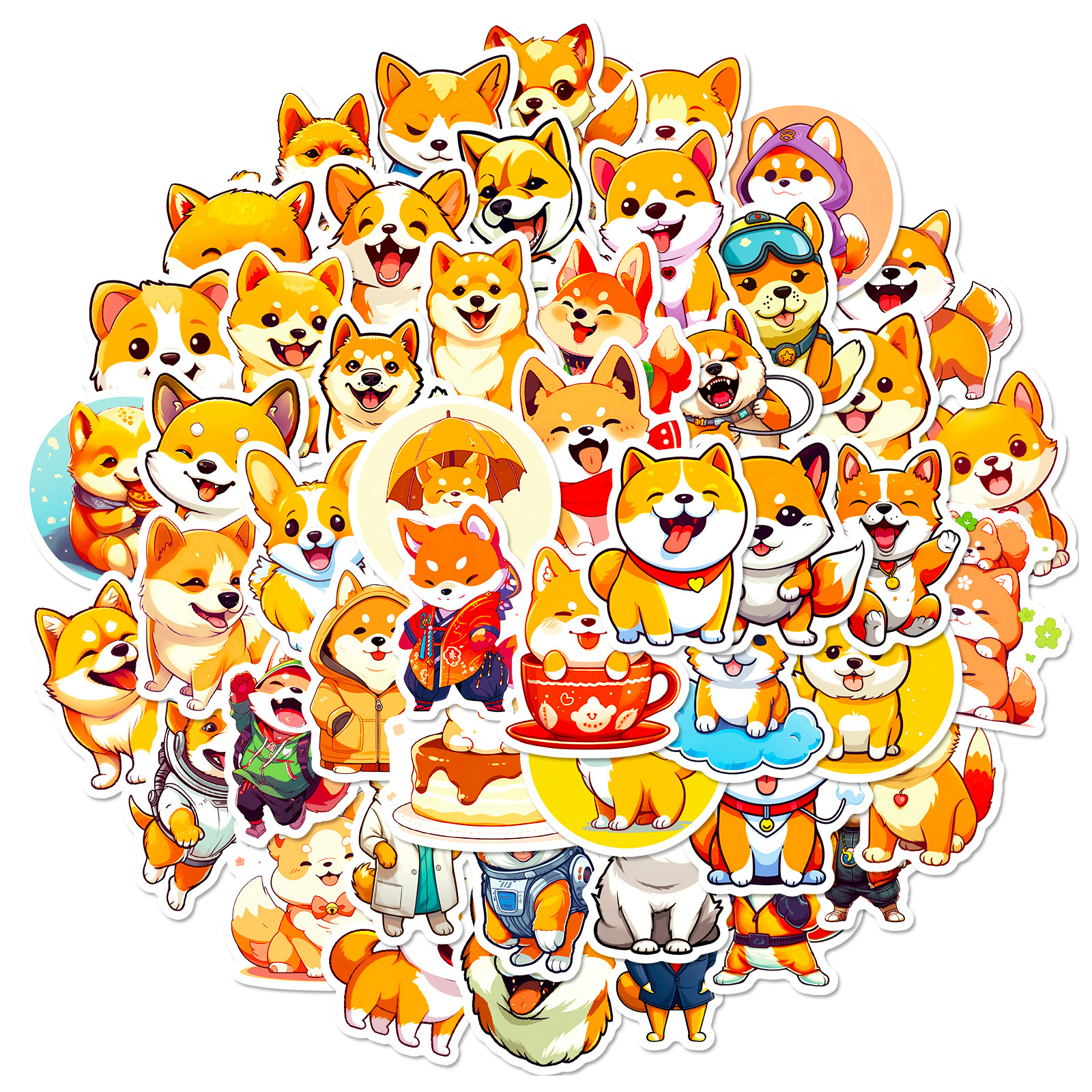 Kawaii Little Shiba Inu 3d Puffy Stickers Scrapbooking Diy