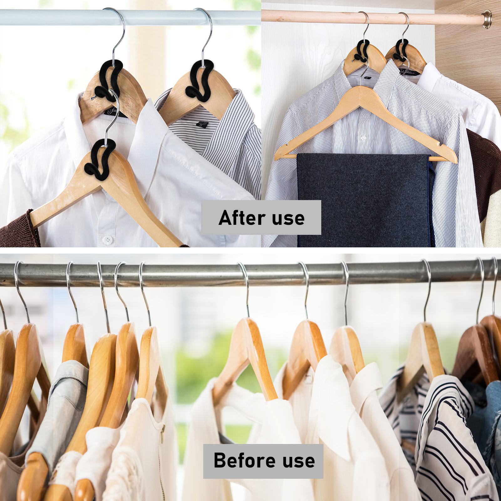 40 Pcs Clothes Hanger Connector Hooks Closet Hangers Organizer