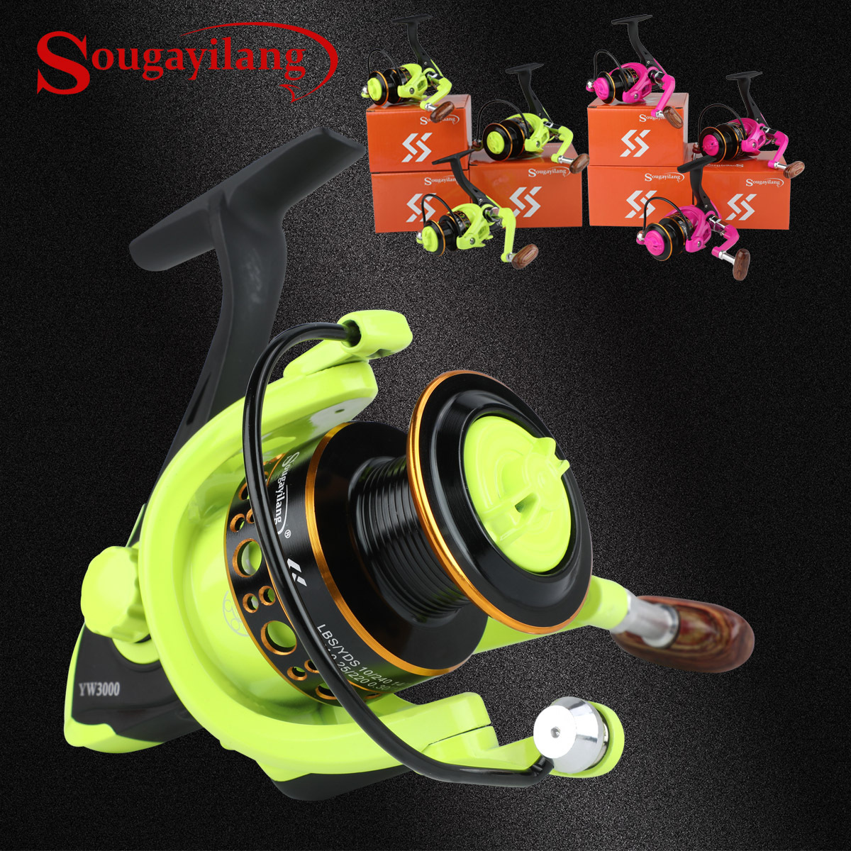 Sougayilang 5.2:1 Gear Ratio Spinning Reel 12+1bb Fishing - Temu