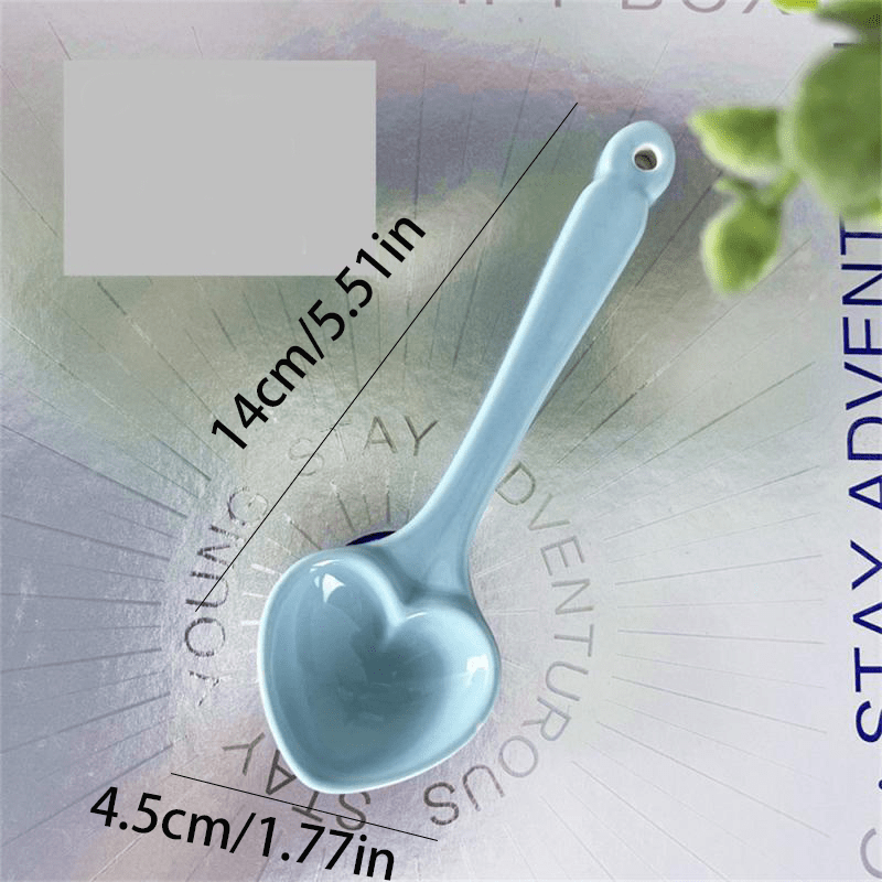 Spoon, Silicone Spoon, Heart-shaped Silicone Stirring Spoon, Ice