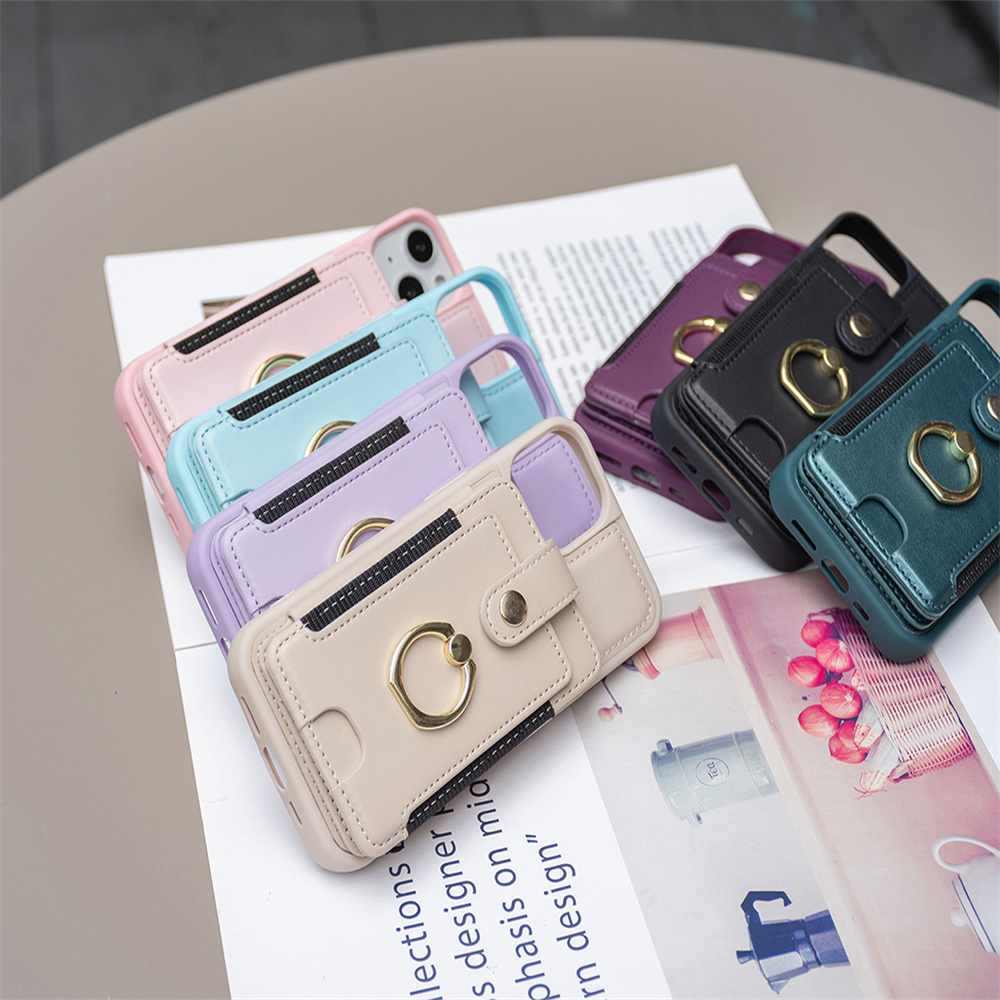 Leather Card Holder Designer Phone Case For IPhone 14 Pro Max 13