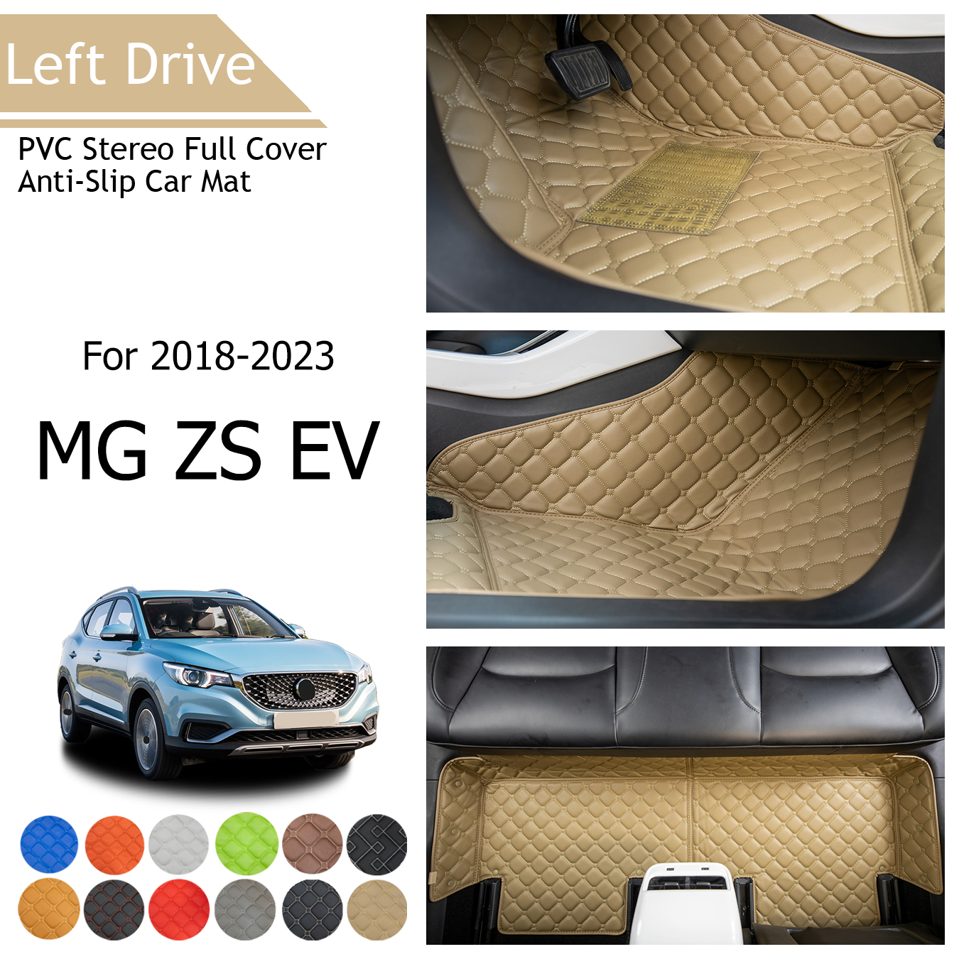 Tegart[lhd]fits For 2018-2023 Mg Zs Ev Three Layer Pvc Stereo Full Cover  Anti-slip Car Mat - Temu