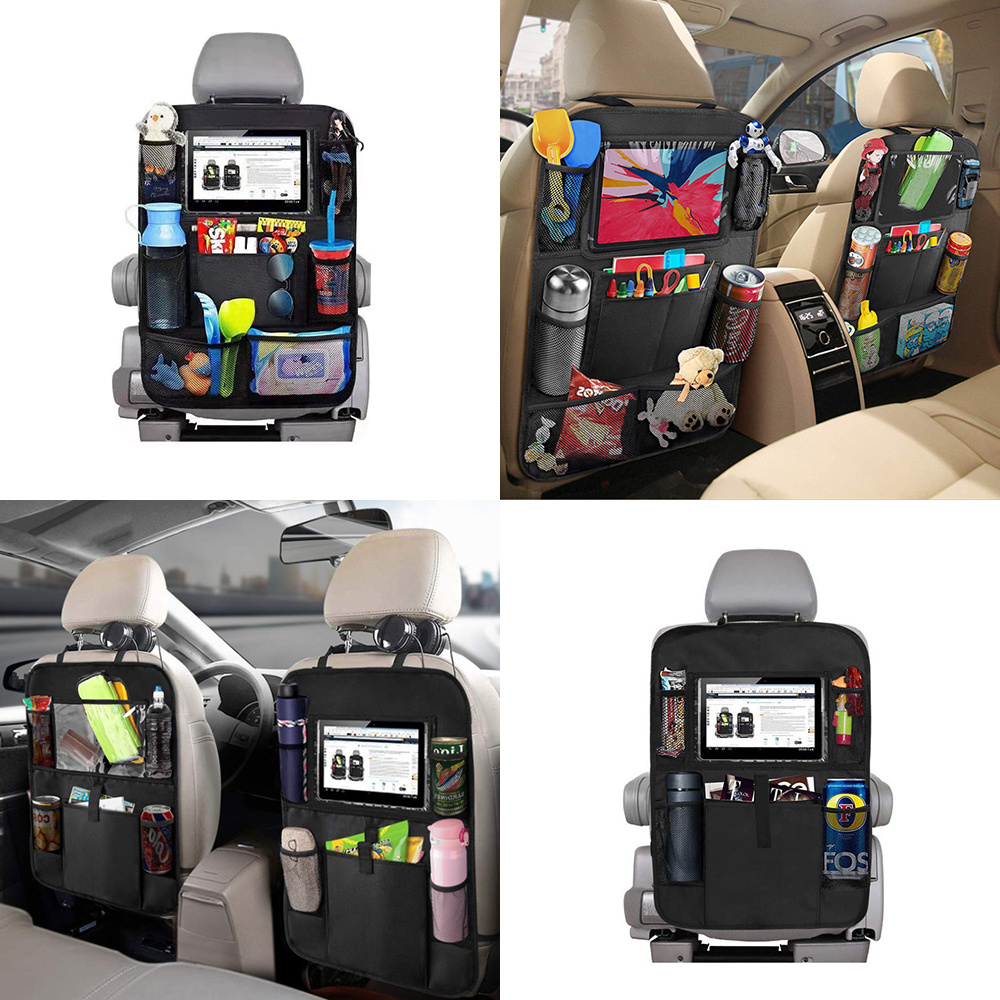 Poche de rangement automatique pour siège arrière de voiture, support de  tablette à écran tactile, protecteur pour voyage - Équipement auto
