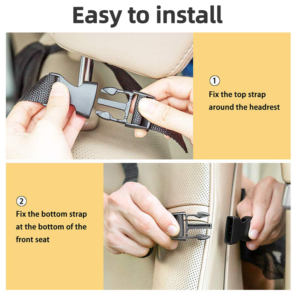 Car Seat Back Organizer w/ Tablet Holder Auto Back Seat Storage Protector