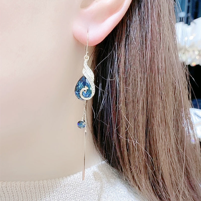 Extra long tassel on sale earrings