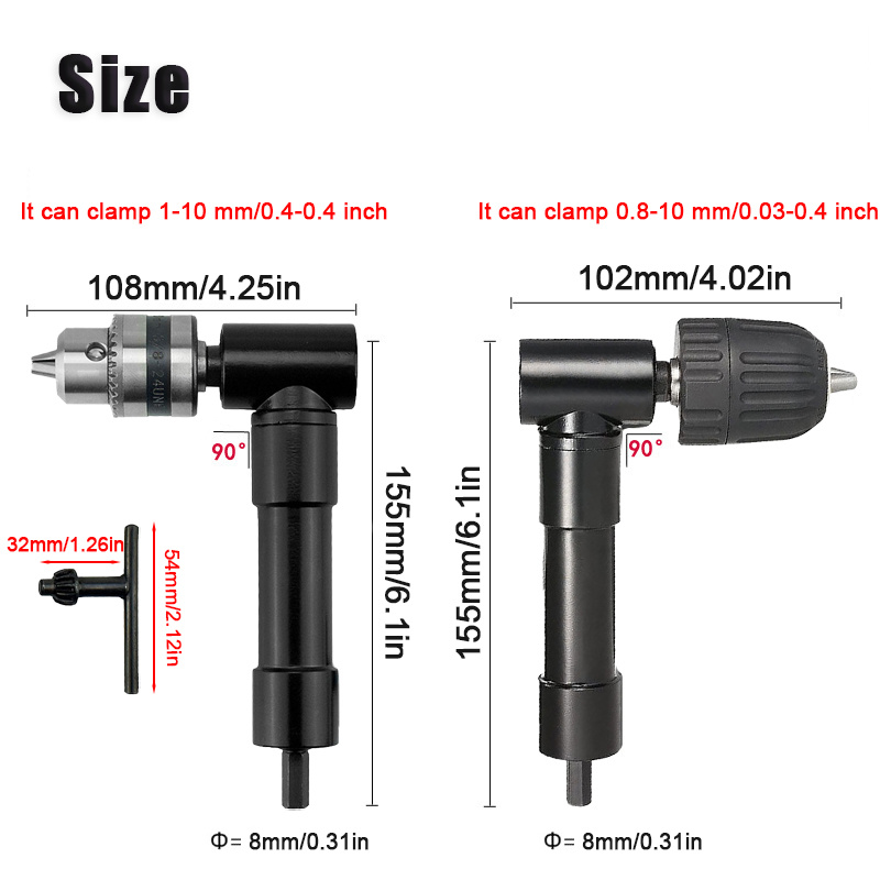 Cheap 0.8-10mm Right Angle Bend Extension 90 Degree Drill