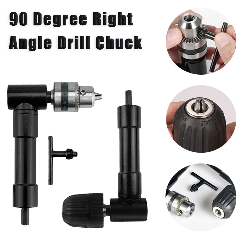 Professional 90 Degree Angled Drill Chuck Bend Extension Right Angle Drill  Attachment High Quality Angle Chuck Drill Adapter