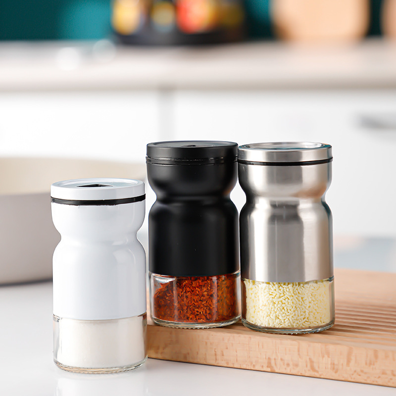 1pc, Spice Shaker Jars, Spice Shakers, Glass Salt And Pepper