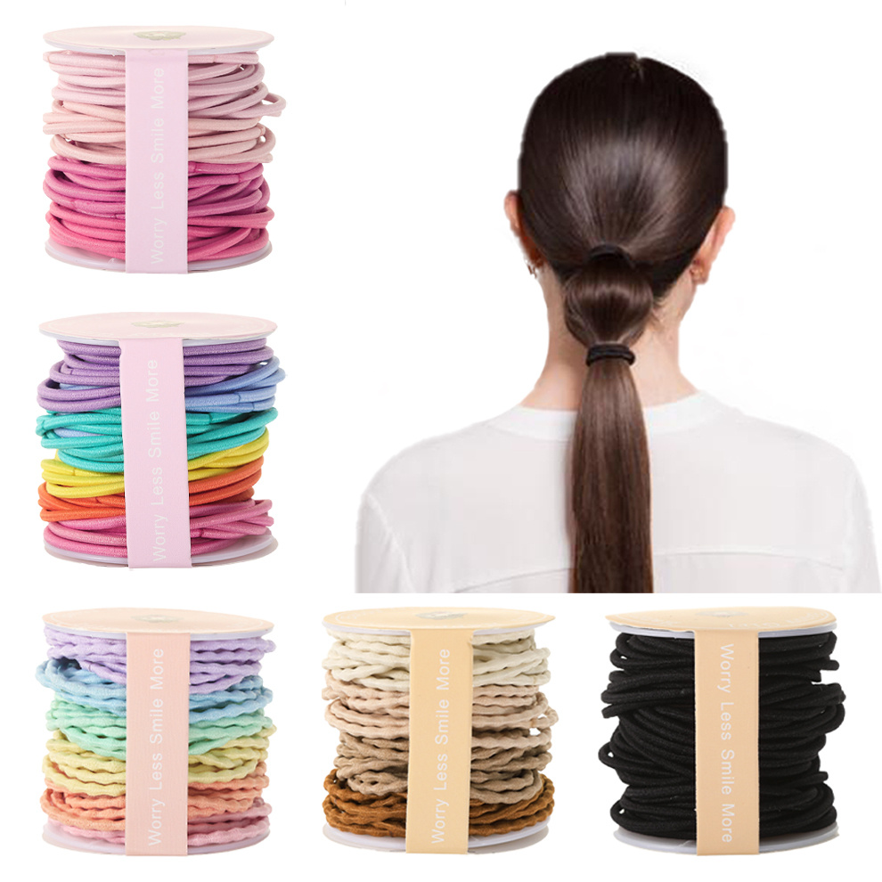 5 unids/set trenzadas gomas elasticas para el cabello mujer ligas para  cabello coleta niña gomas