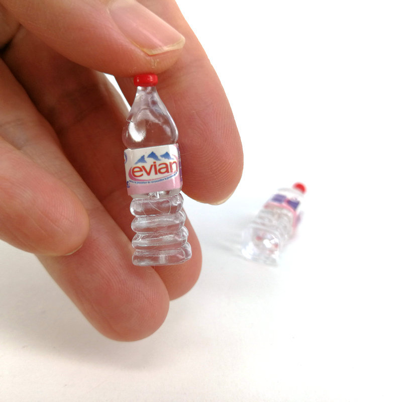 Miniature Water Bottles, Mini Water Bottles, Dollhouse Accessories