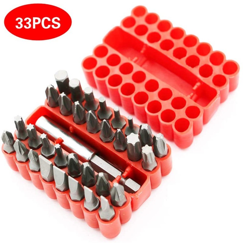 

33pcs Screwdriver Bit Set, Hand Tool Kit With Hexagonal Slotted Phillips Special Screw Driver Drill Bits, Quick Release Bits