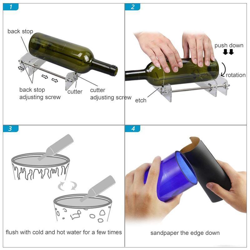 1Set Glass Bottle Cutter Glass Bottle Cutter Kit Glass Cutting Tool