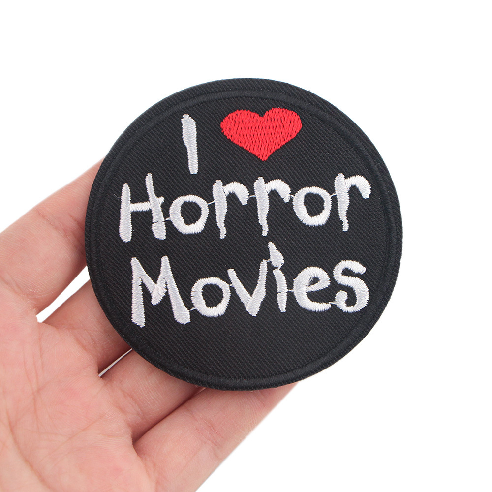 Horror Movie Embroidery Patch For Men, Iron On Patches For Clothing,  Thermoadhesive Patches For Clothes Jacket