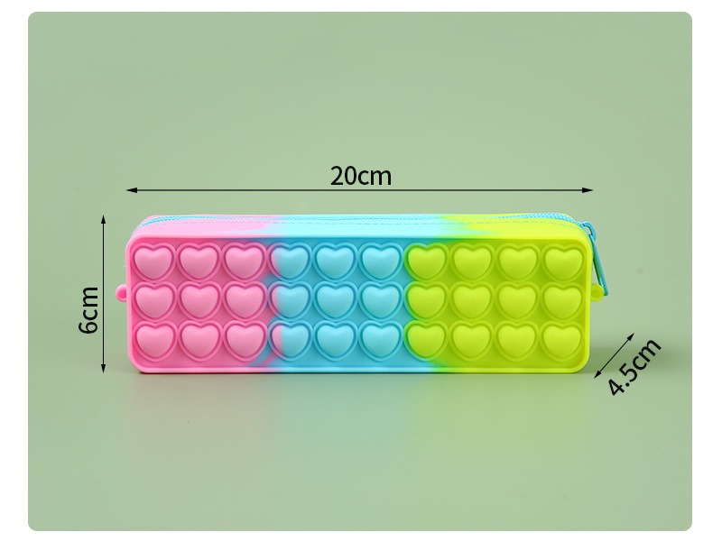 1 Pieza Estuche Lápices Silicona Colores Mezclados Burbujas - Temu